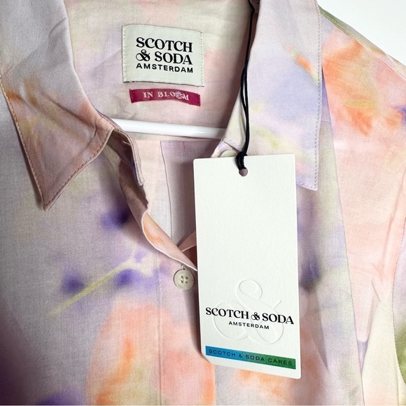 SCOTCH & SODA Motion Print Oversized Shirt NWT Size 40 (10)US Large - Picture 7 of 16